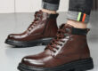 Factory direct men’s genuine leather boots autumn winter
