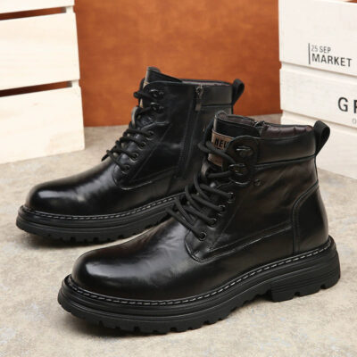 Factory direct men’s genuine leather boots autumn winter