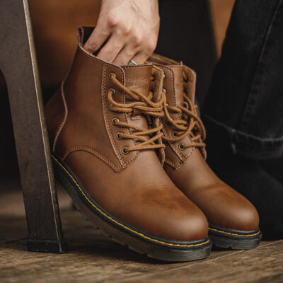 Men’s vintage leather boots wholesale classic style