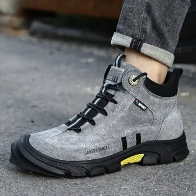 Custom men’s anti-smash puncture-resistant safety boots