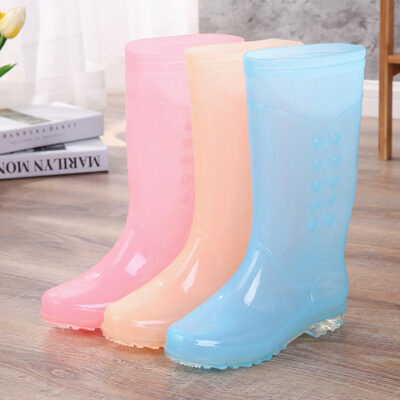 Custom candy color waterproof rain boots stylish design