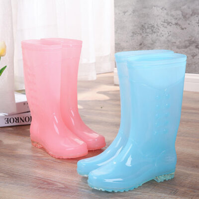 Custom candy color waterproof rain boots stylish design