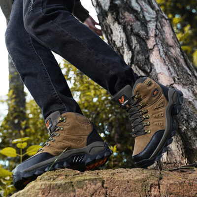 Custom waterproof high-top outdoor hiking boots
