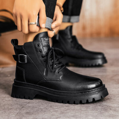 Outdoor casual men’s leather boots manufacturer