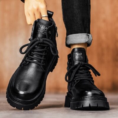 Outdoor casual men’s leather boots manufacturer