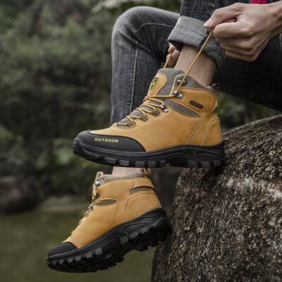 Comfortable non-slip hiking boots for outdoor use