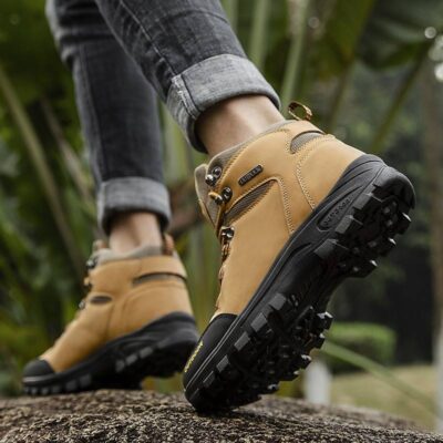Comfortable non-slip hiking boots for outdoor use