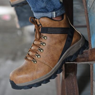 Waterproof anti-puncture slip-resistant work boots wholesale