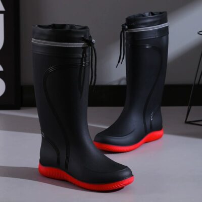 Men’s stylish non-slip outdoor rain boots factory