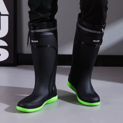 Men’s stylish non-slip outdoor rain boots factory