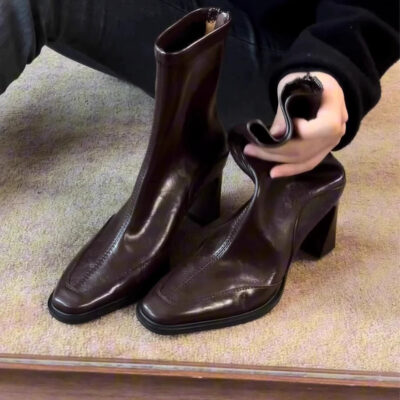 French vintage women’s leather boots supplier