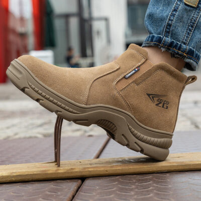 Men’s industrial slip-resistant safety boots manufacturer