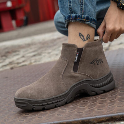 Men’s industrial slip-resistant safety boots manufacturer