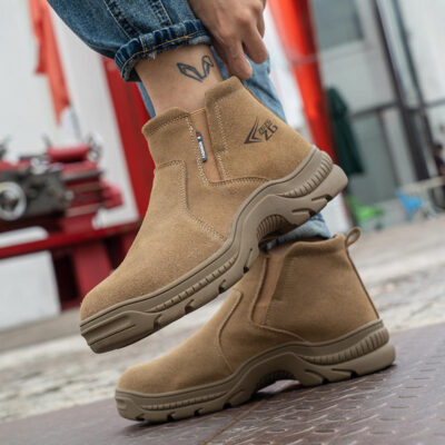 Men’s industrial slip-resistant safety boots manufacturer