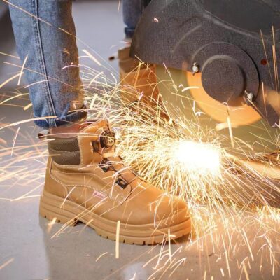 Rotary button steel toe men’s safety work boots manufacturer