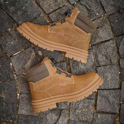 Rotary button steel toe men’s safety work boots manufacturer