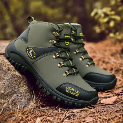 Durable waterproof men’s hiking boots for outdoor use
