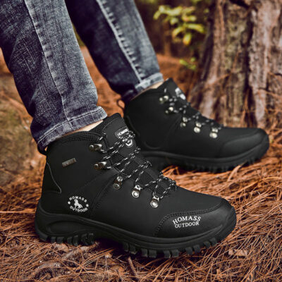 Durable waterproof men’s hiking boots for outdoor use