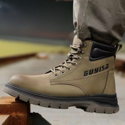 High-Top Waterproof Safety Boots for Men - Puncture & Impact Resistant