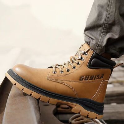 High-Top Waterproof Safety Boots for Men - Puncture & Impact Resistant