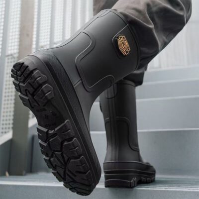 Waterproof Slip-Resistant Mid-Calf Rain Boots for Men