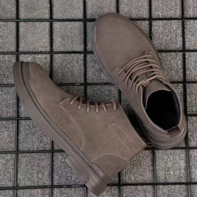 Heat resistant high-top safety work boots for winter