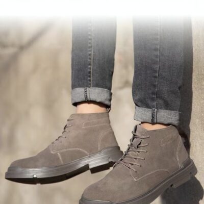 Heat resistant high-top safety work boots for winter