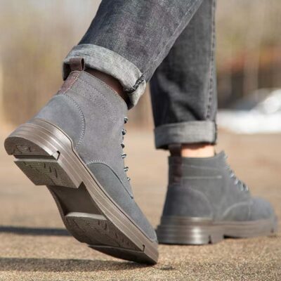 Heat resistant high-top safety work boots for winter