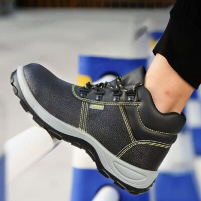 Durable high-top anti-smash men’s work boots