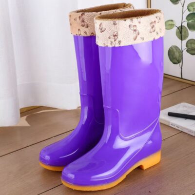 High-Top Waterproof Rain Boots for Women