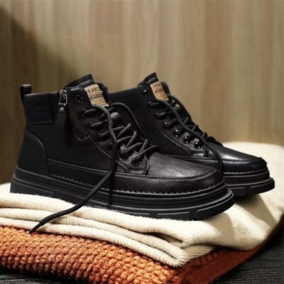 Mid-Calf Leather Boots for Men - Autumn New Arrival