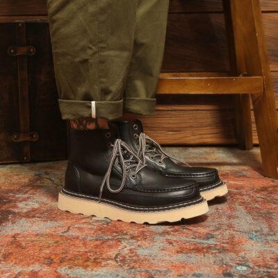 British style high-top vintage casual cow leather men boots