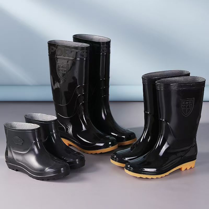Men waterproof anti-slip work rain boots high mid low calf
