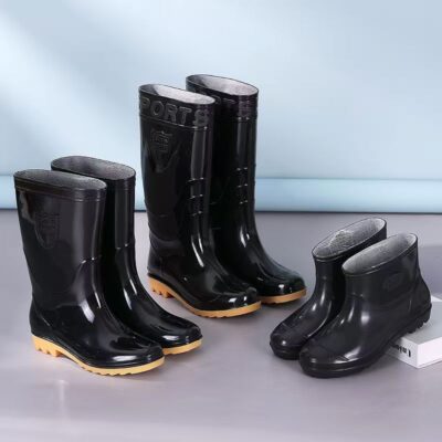 Men waterproof anti-slip work rain boots high mid low calf