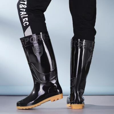 Men waterproof anti-slip work rain boots high mid low calf