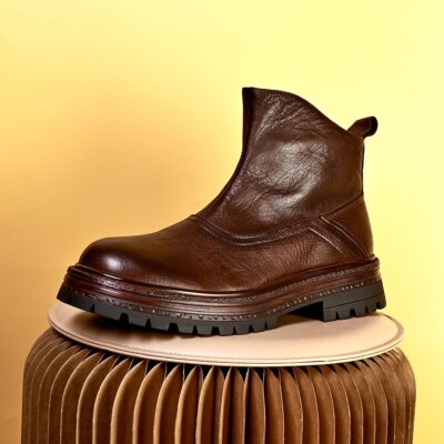 Autumn winter thick sole casual outdoor men leather boots