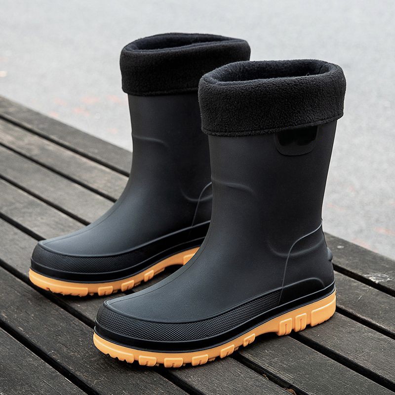 Men mid-calf waterproof anti-slip fishing rain boots