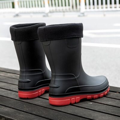 Men mid-calf waterproof anti-slip fishing rain boots