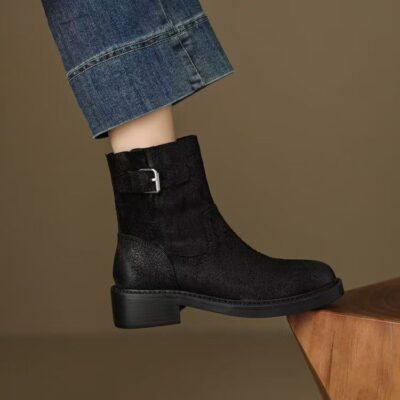 Hot sale British style short ankle women Martin leather boots