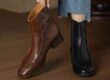 Autumn winter women cow leather ankle boots soft sole back zipper