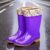 Women mid-calf gum sole fleece-lined waterproof rain boots