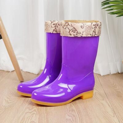 Lightweight waterproof soft women rain boots all season