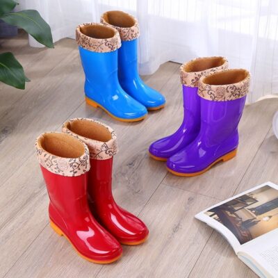 Lightweight waterproof soft women rain boots all season