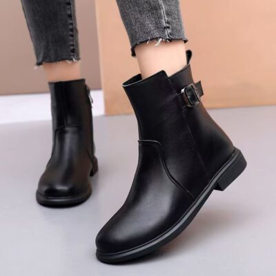Spring autumn soft sole casual women Martin leather boots