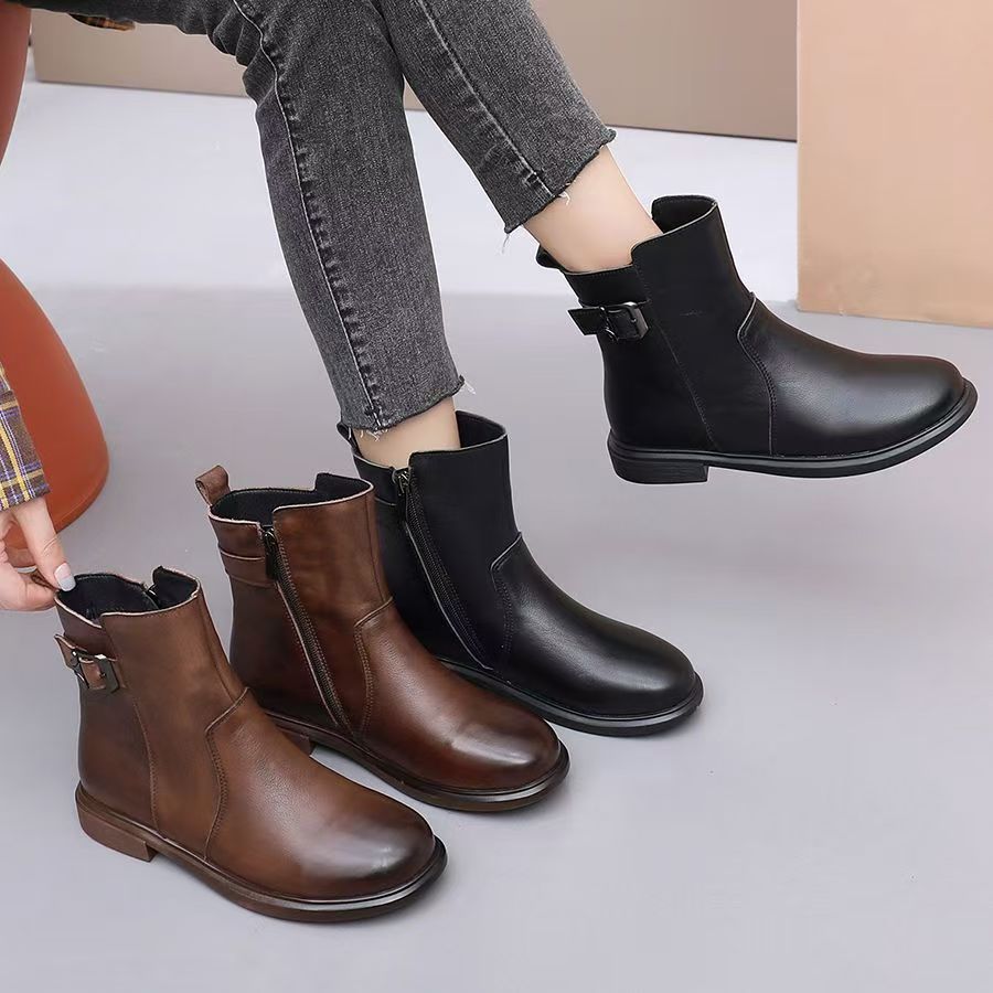 Spring autumn soft sole casual women Martin leather boots