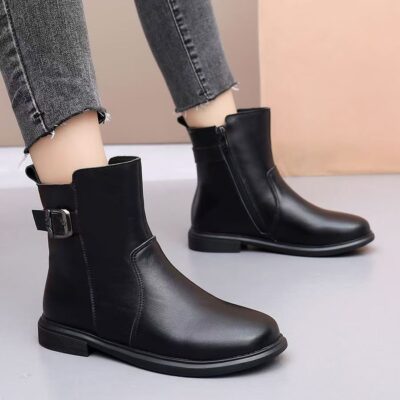 Spring autumn soft sole casual women Martin leather boots