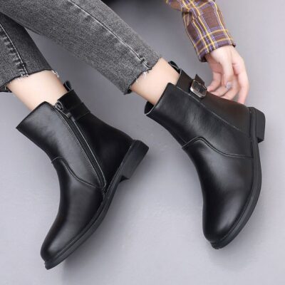 Spring autumn soft sole casual women Martin leather boots